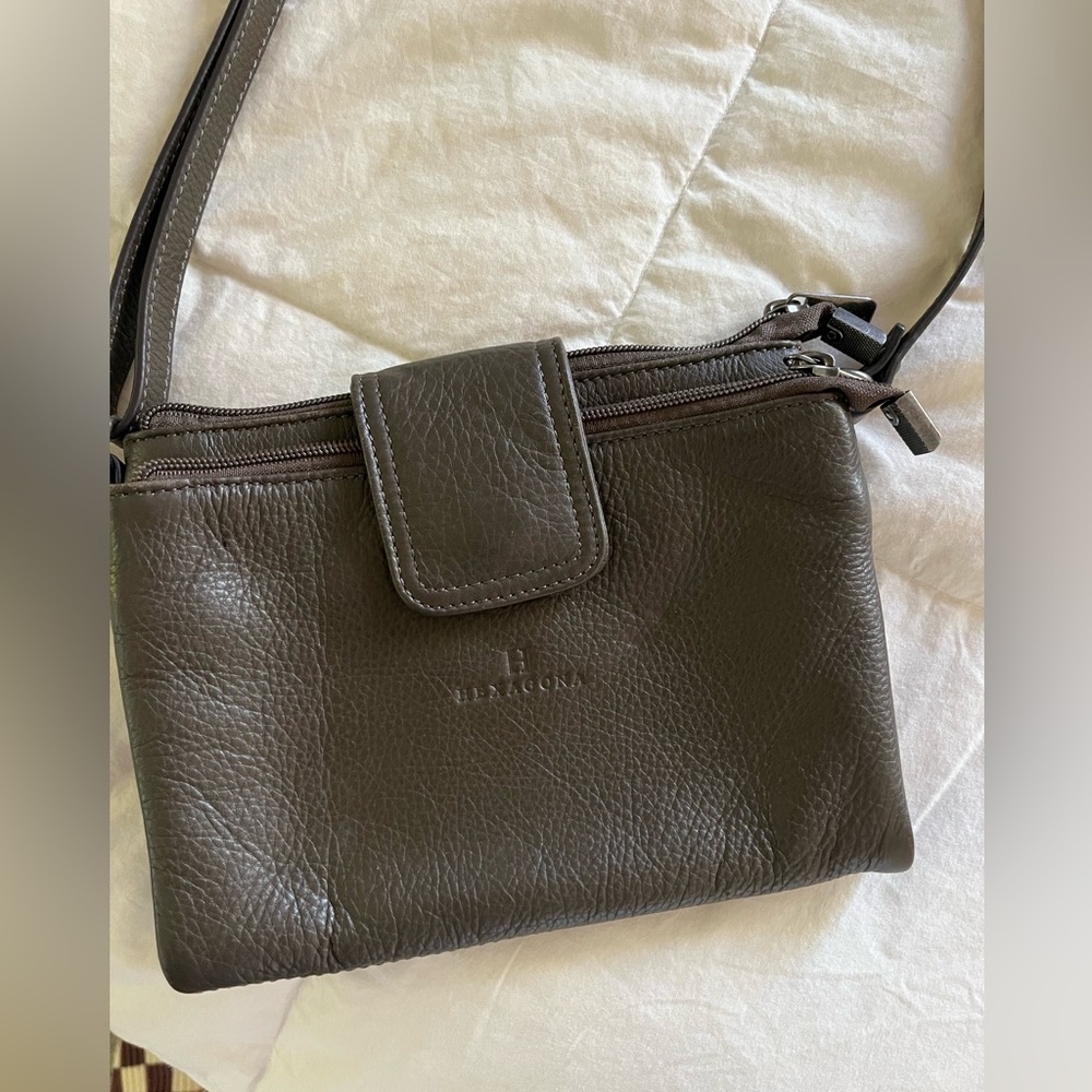 Hexagona compact crossbody bag